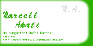 marcell apati business card