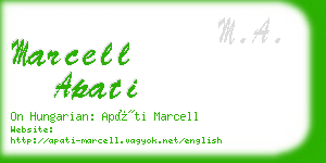 marcell apati business card